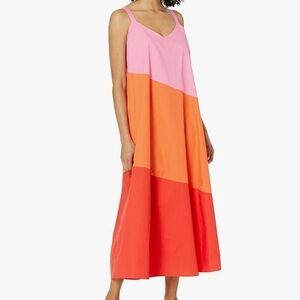 Mudpie NWT pink orange and red maxi dress